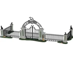 Lemax 14857 - Witch Gate, Set Of 5 - Spooky Town Halloween Village Accessories