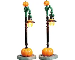 Lemax 74217 - Witch Pumpkin Patch, Set Of 2, Battery-Operated (4.5V) - Spooky Town Accessories