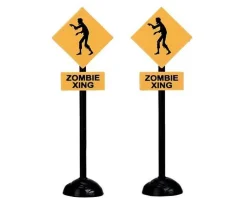 Lemax 74218 - Zombie Crossing, Set Of 2 - Spooky Town Accessories