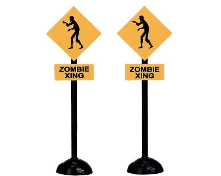 Lemax 74218 - Zombie Crossing, Set Of 2 - Spooky Town Accessories